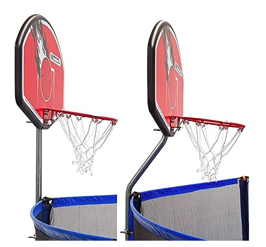 Fuxwlgs Panier de Basket Trampoline Basketball Hoop Anneau Backboard Set Boule de Basket-Ball Hoop Supplies Conception Universelle Utilisation Enfants Outdoor Toy Durable