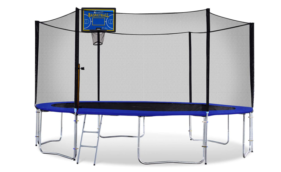 Exacme Trampoline with Basketball Hoop Attachment