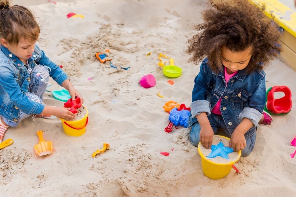 Always a classic choice, sandboxes are so much fun and one of the best backyard ideas for kids in 2021.