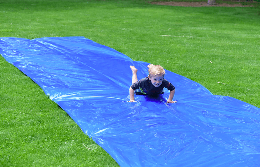 75-Foot Slip And Slide With Child Sliding Down