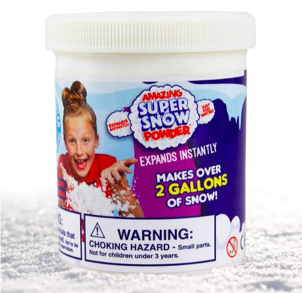Faux Snow In A Bucket - One of the Best Outdoor Winter Toys For Kids.